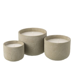 Vase rond en céramique blanche 21x10x29.5 cm